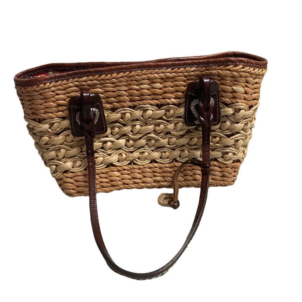BRIGHTON BASKET WEAVE HANDBAG 7.5X4X12 - Picture 9 of 11